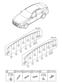 87210B1000-MLDG ASSY ROOF LH *