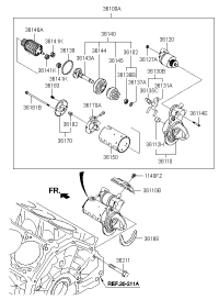 361003C240-STARTER12V 13T 1.4KWTOY CAMRY 4 CYL