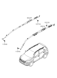 85010C9000-CURTAIN AIR BAG MODULE,LH