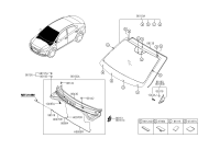 86110F9020-GLASS ASSY-W/SHLD