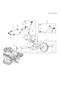 23174041-Pipe, parking brake booster vacuum (including 1,7, 8,10, 14,15)