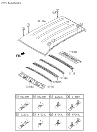 671322Z000-Rail assy-roof ctr no.1