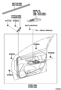 676100DP30C1-BOARD SUB-ASSY, FRONT DOOR TRIM, RH