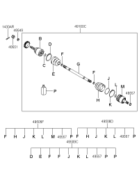 495052EA40-JOINT KIT-RR AXLE DIFF SIDE