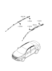 85020B3000-CURTAIN AIR BAG MODULE,RH