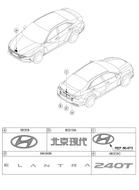 86305BU000-Emblem-BEIJING HYUNDAI
