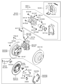 582502P000-BRAKE ASSY-PARKING RR,LH