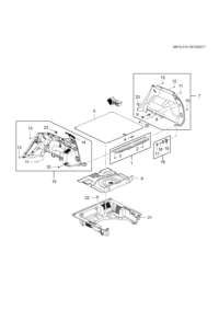 23202789-Garnish, lifting sill (incl. 2,3) (black)