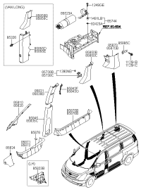 858104H000H9-TRIM ASSY-FR PILLAR LH