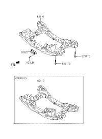624104H101-CROSSMEMBER ASSY-FR