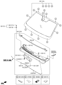 86110S6000-GLASS ASSY-W/SHLD