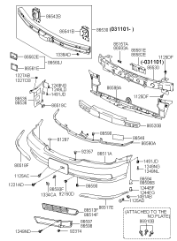 865713B050-MOULDING ASSY-FR BPR SIDE LH