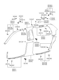 858303B550QS-TRIM ASSY-CTR PILLAR UPR LH