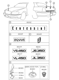 863403B600-MARK ASSY-HOOD TOP
