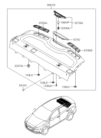 85610F9000TRY-TRIM ASSY-PACKAGE TRAY RR
