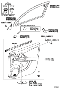 674910R020-GARNISH, FRONT DOOR LOWER FRAME BRACKET, RH