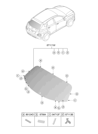 87110O1000-GLASS ASSY-T/GATE