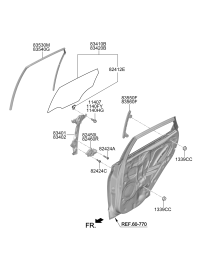 83403O1000-REGULATOR ASSY-RR DR WDO LH