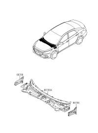 66700B3001-PANEL ASSY-COWL COMPLETE