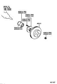 435020D020-HUB SUB-ASSY, FRONT AXLE, RH/LH