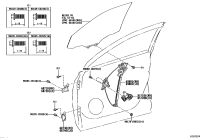 698020E121-Regulator sub-assy, front door window, lh