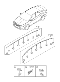 872103V000-MLDG ASSY ROOF LH *
