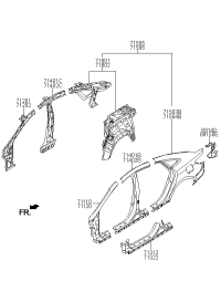 691413V000-PANEL ASSY-COMB LAMP HSG RH