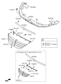 863513M110-GRILLE, RADIATOR