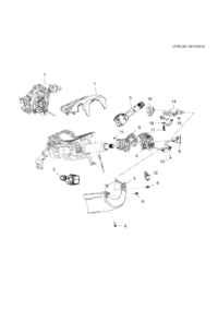 95991404-Lid, instrument panel steering column, upper