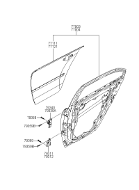 770030R000-PANEL ASSY-RR DR LH