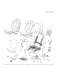 90927841-Buckle assy-fr seat belt