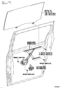 6980308020-REGULATOR SUB-ASSY, REAR DOOR WINDOW, RH