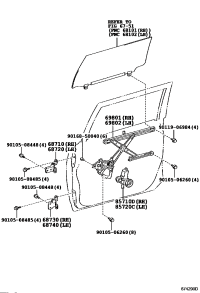 8572035140-MOTOR ASSY, POWER WINDOW REGULATOR, RH