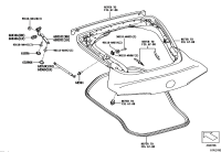 68950WAA01-STAY ASSY, BACK DOOR, LH