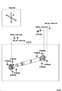 0437136050-Spider kit, universal joint (for propeller shaft)