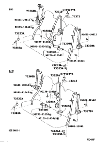 733600G010B0-BELT ASSY, REAR SEAT, OUTER
