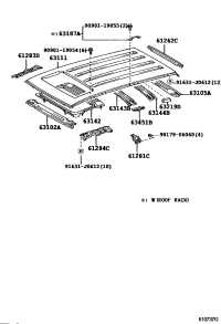 6128160020-BRACKET, SLIDING ROOF HOUSING SIDE MOUNTING, NO.1
