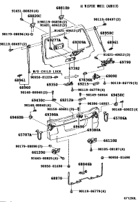 6895069066-STAY ASSY, BACK DOOR, RH