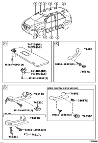743200K450E0-SUNVISOR ASSY,LH