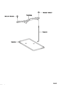 744040K010-CLAMP SUB-ASSY, BATTERY