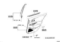 6767302090-GARNISH, REAR DOOR FRAME, RH