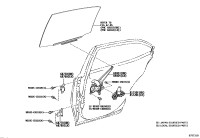 6980306200-REGULATOR SUB-ASSY, REAR DOOR WINDOW, RH