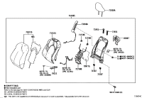 710730X180C1-Cover, front seat back, rh (for separate type)