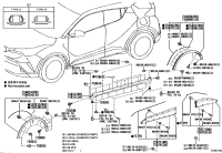 75077F4030-MOULDING SUB-ASSY, REAR DOOR OUTSIDE LOWER RH