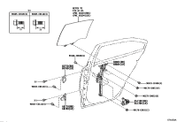 6980302383-REGULATOR SUB-ASSY, REAR DOOR WINDOW, RH