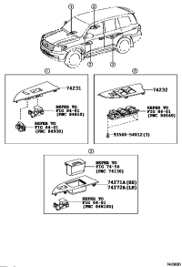 7423260530-PANEL, FRONT ARMREST BASE, UPPER LH
