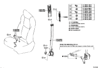 732100A040C0-BELT ASSY, FRONT SEAT OUTER, RH/LH