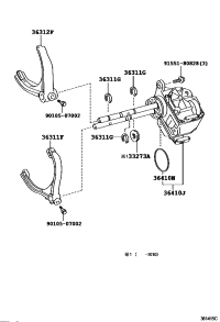 3641034042-ACTUATOR ASSY, TRANSFER SHIFT