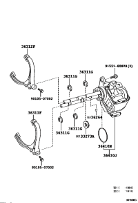 3641060101-ACTUATOR ASSY, TRANSFER SHIFT