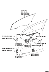 857100E040-MOTOR ASSY, POWER WINDOW REGULATOR, RH